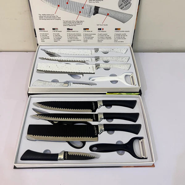 Zepter 6 in 1 Kitchen knives set with peeler & Scissor - Made for Europe